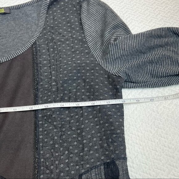 DOLCEZZA Grey🖤Long Sleeve Tunic Top Size S/M - Picture 6 of 9